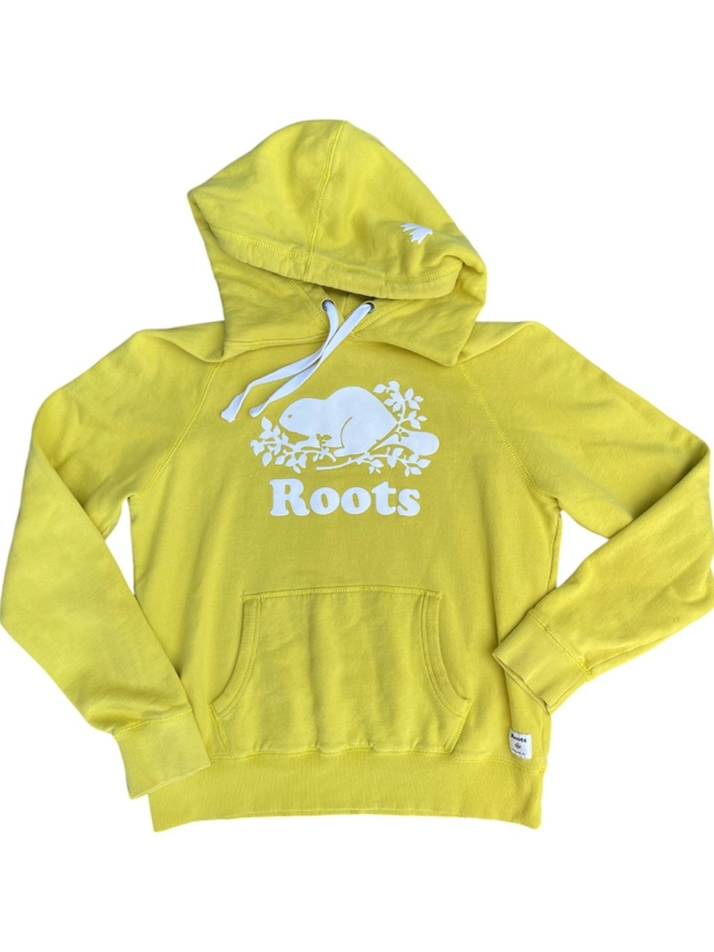 Roots Canada Yellow Original Kanga Hoodie Size M